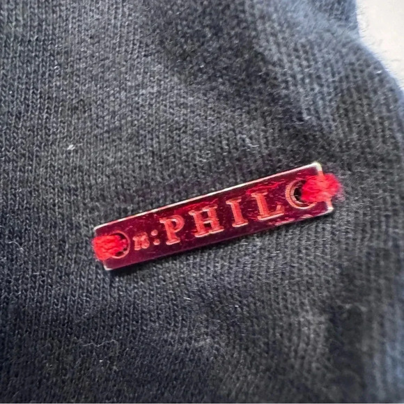 Philanthropy Women’s Black Tee Shirt. Lace Up Short Sleeve Size Medium - Picture 5 of 8